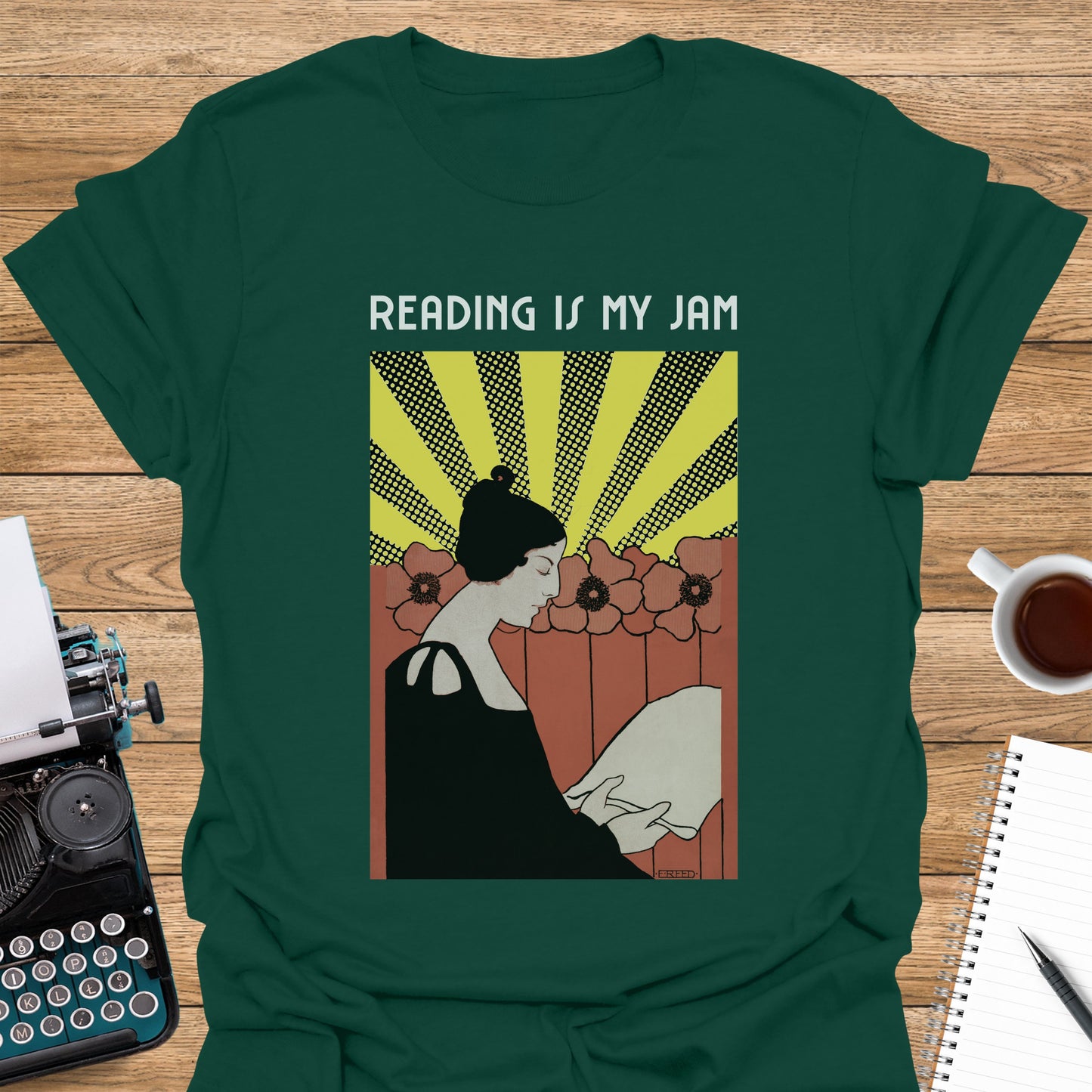 Reading is My Jam Vintage Woman Reading