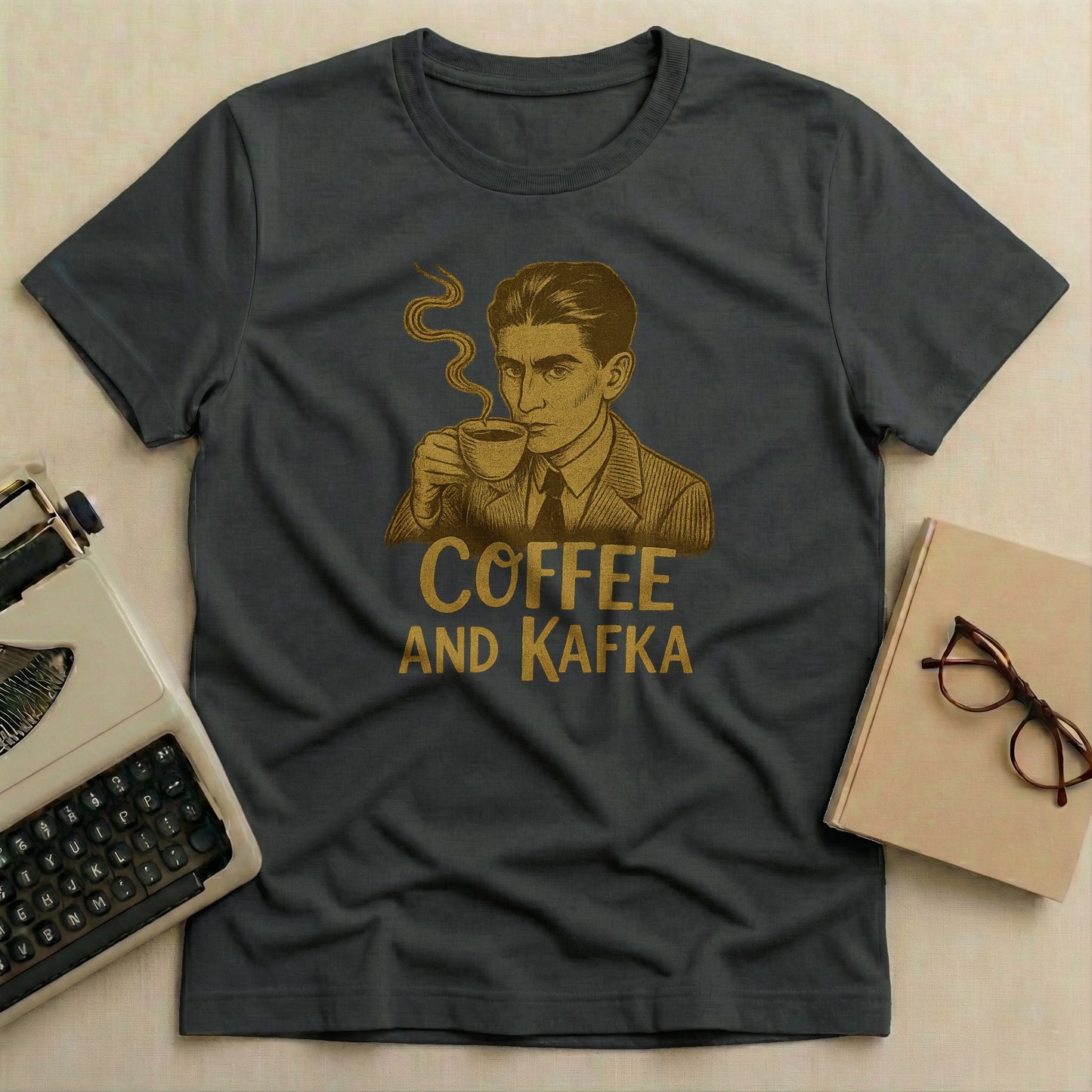 Coffee and Kafka Graphic Tee Shirt