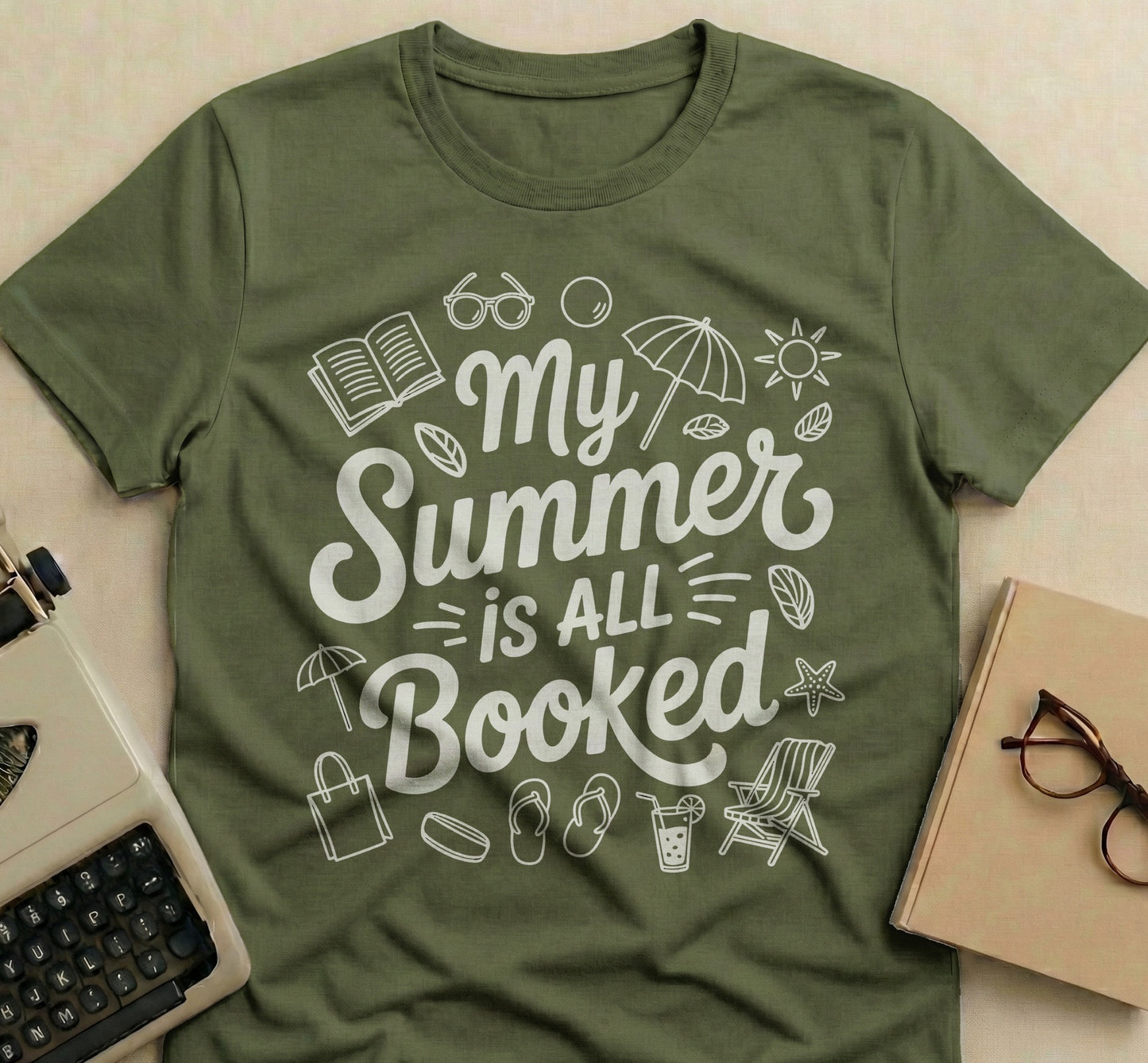 My Summer Is All Booked Graphic Tee for Summer Fun