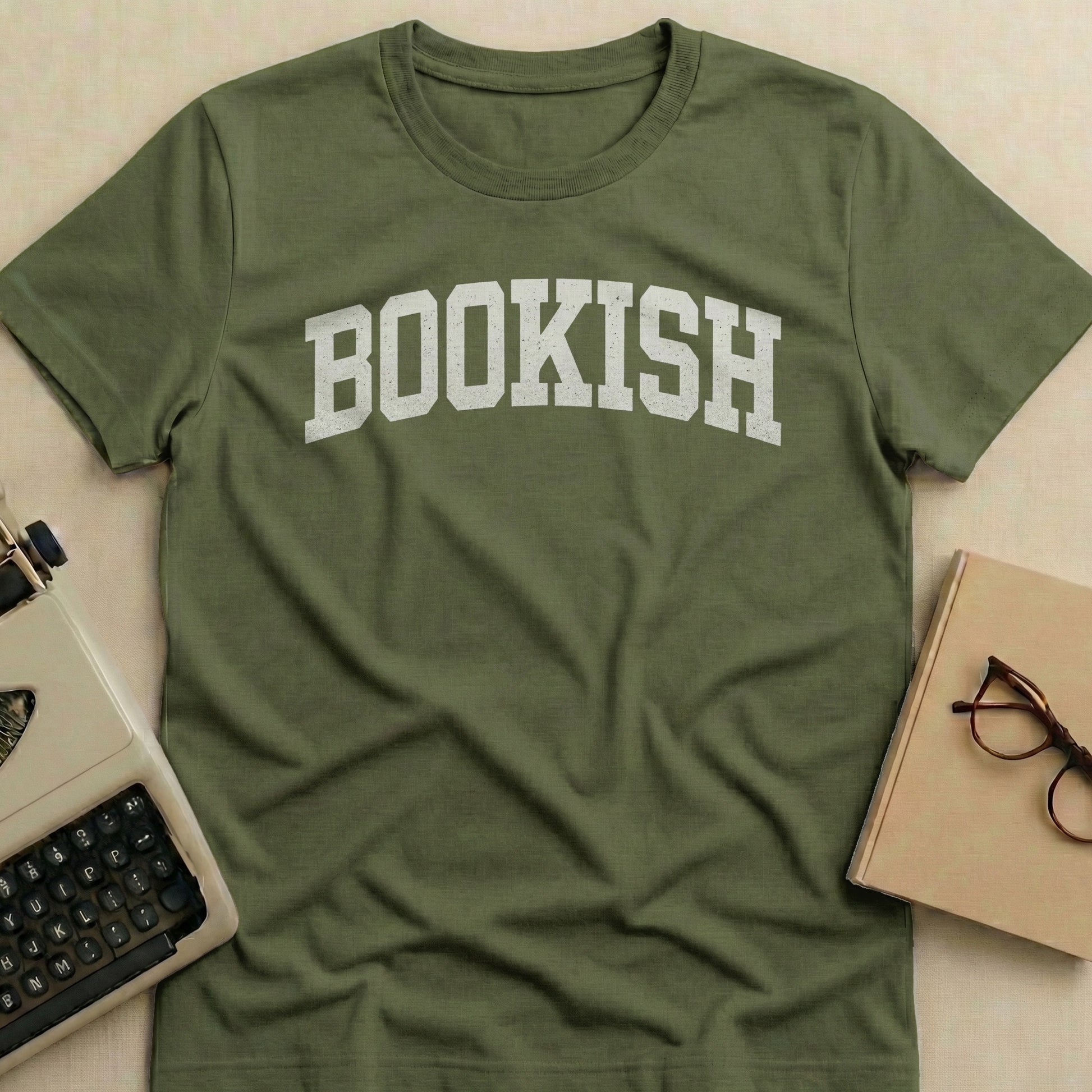 Bookish Graphic Quote on Green T-Shirt Product