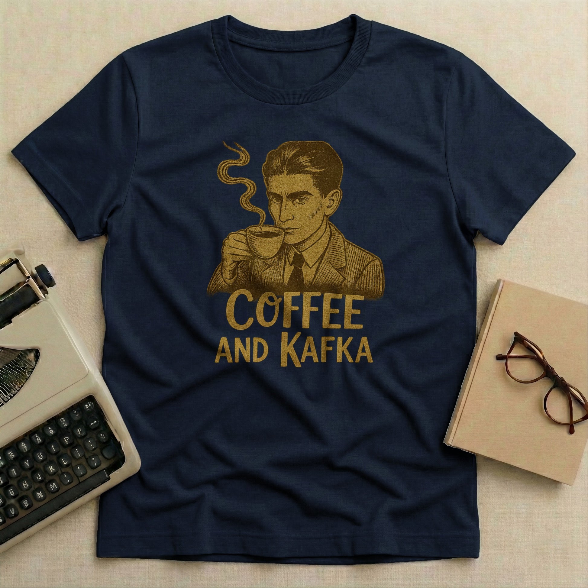 Coffee and Kafka Illustrated Short Sleeve Shirt
