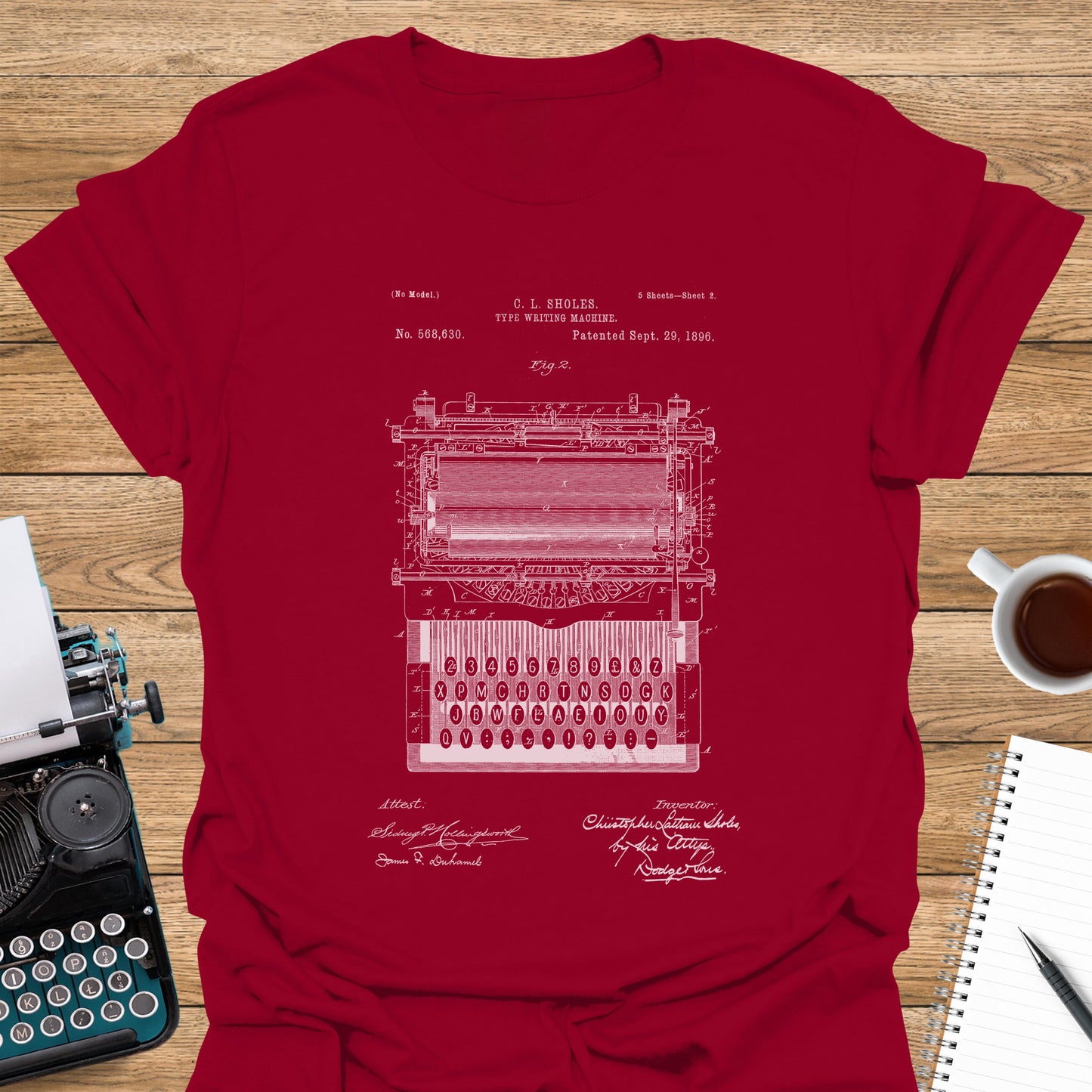 Typewriter Patent Sholes 1896