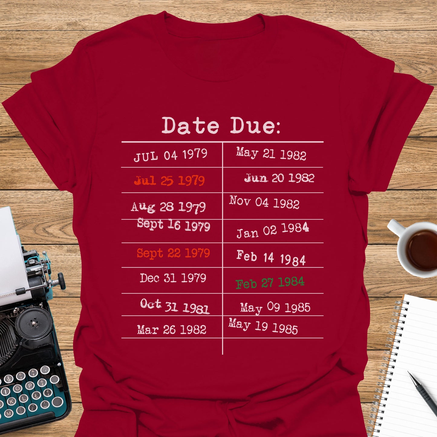 Library Due Date Card