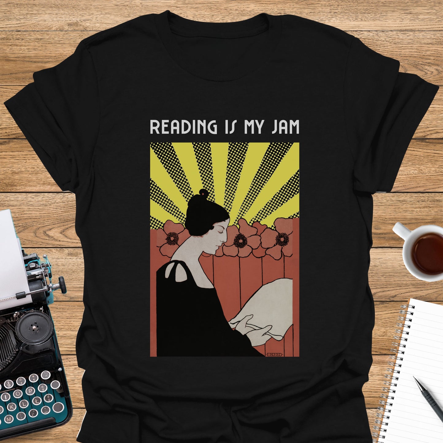 Reading is My Jam Vintage Woman Reading