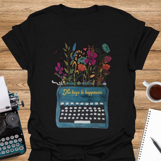 The Keys to Happiness: Blue Typewriter