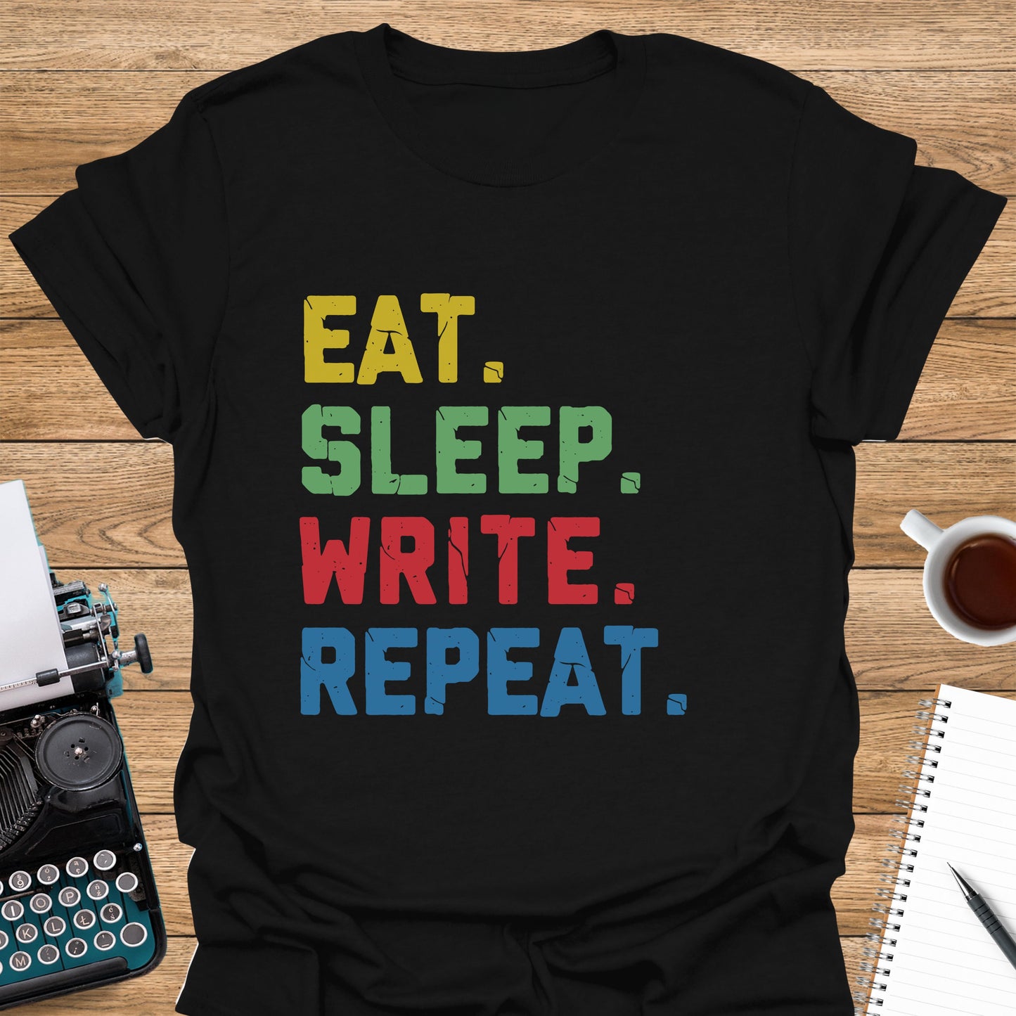 Eat, Sleep, Write, Repeat. Colorful