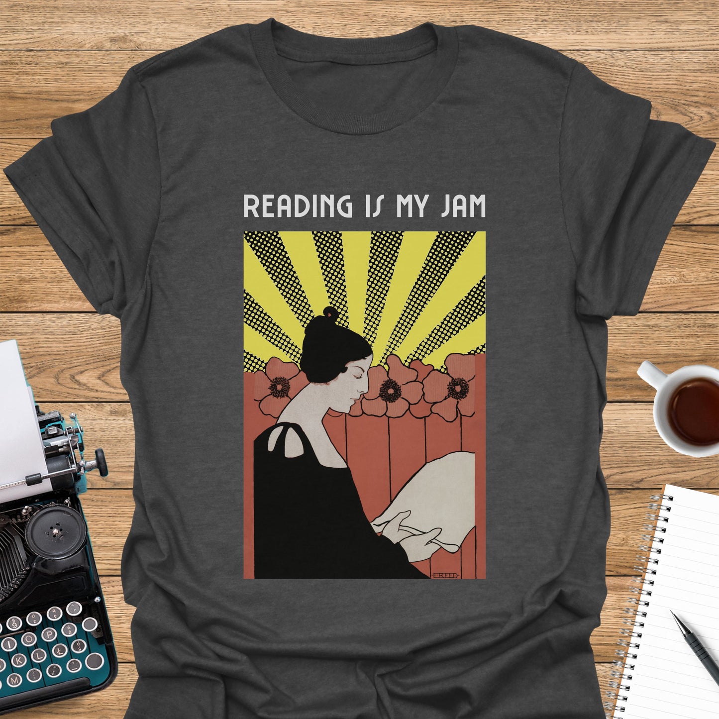 Reading is My Jam Vintage Woman Reading