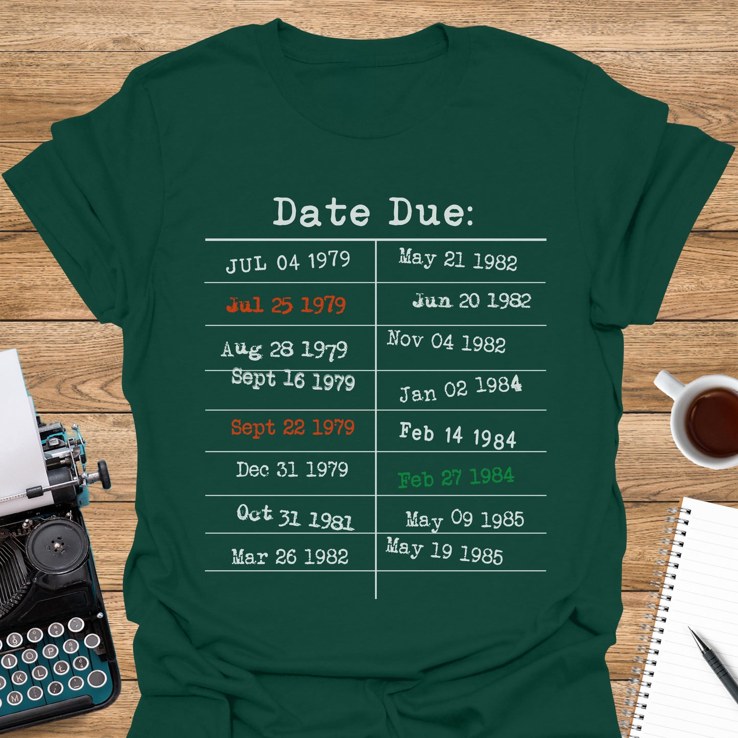 Library Due Date Card