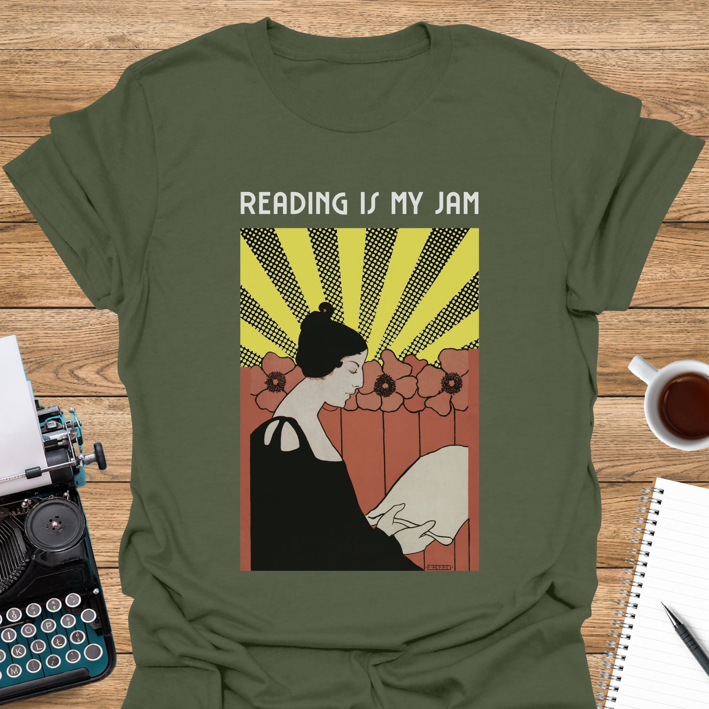Reading is My Jam Vintage Woman Reading