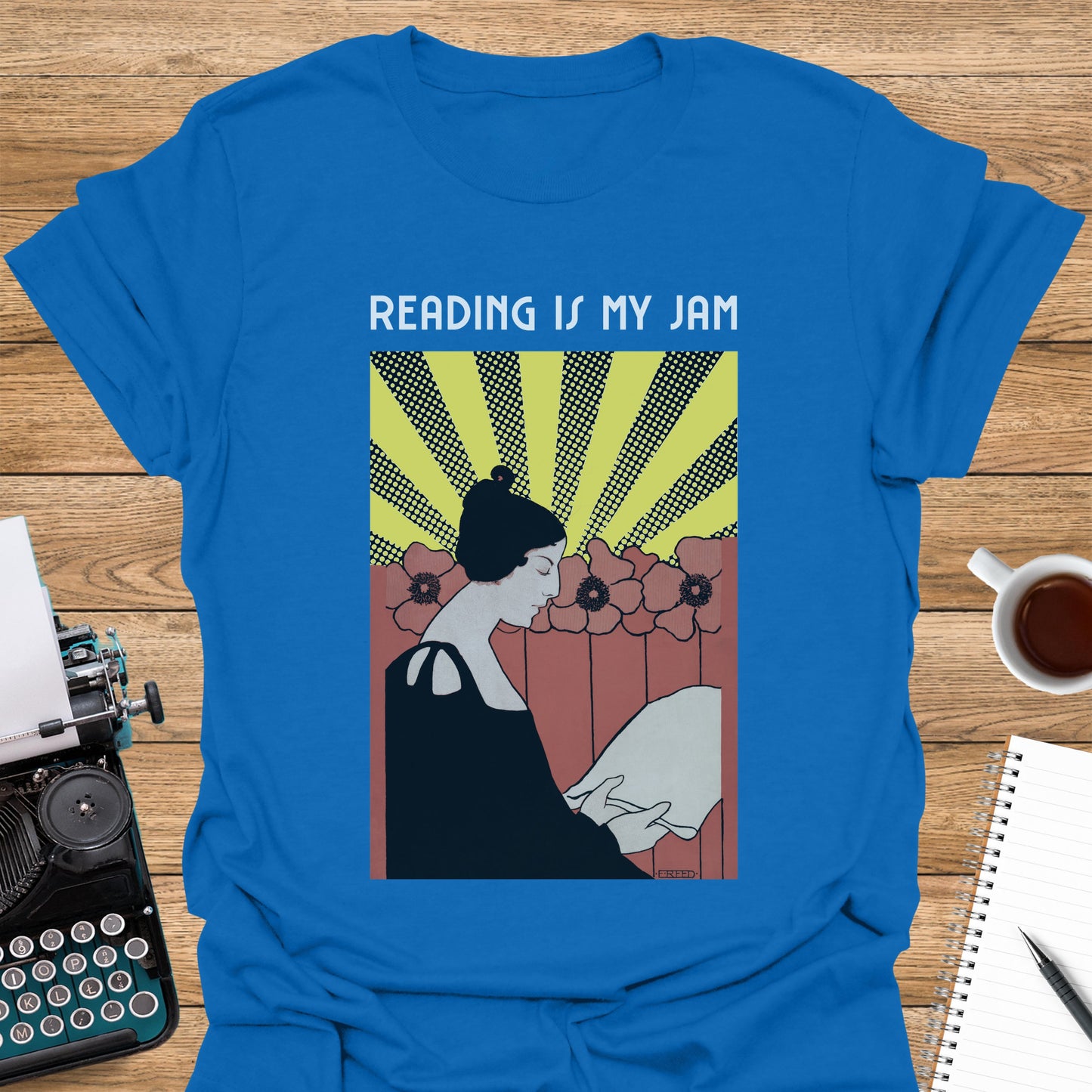 Reading is My Jam Vintage Woman Reading