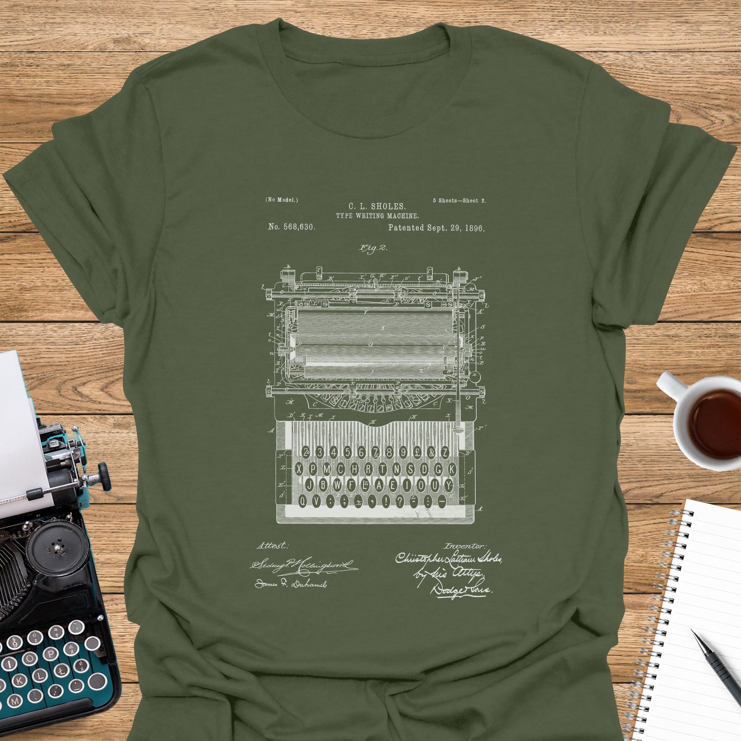 Typewriter Patent Sholes 1896