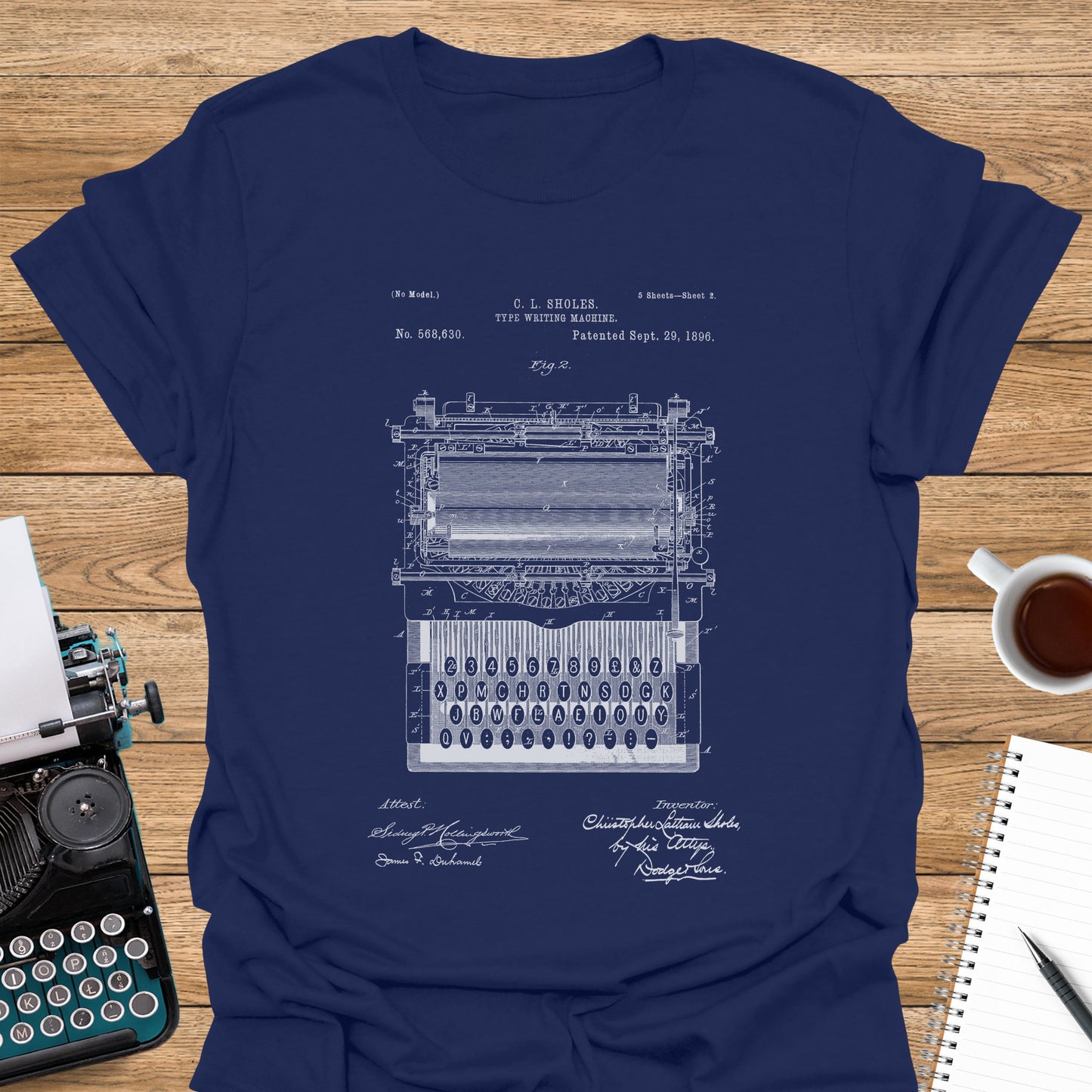 Typewriter Patent Sholes 1896