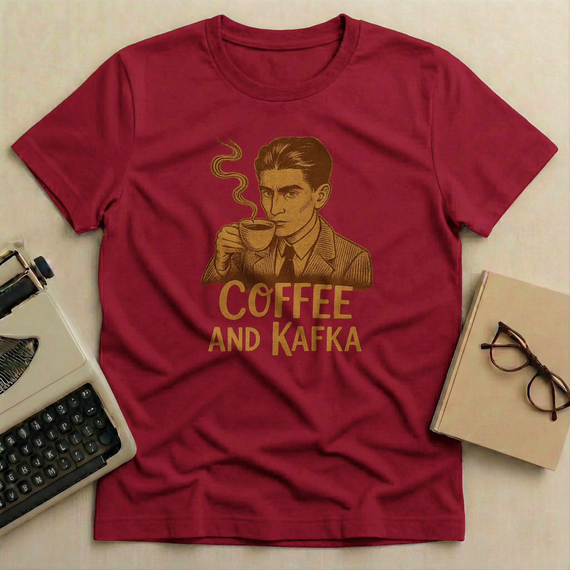 Coffee and Kafka Graphic Design T-shirt