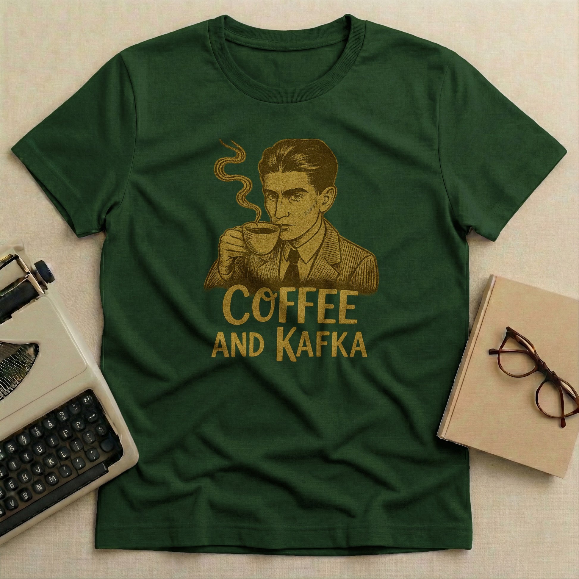 Vintage Coffee and Kafka Graphic T-Shirt