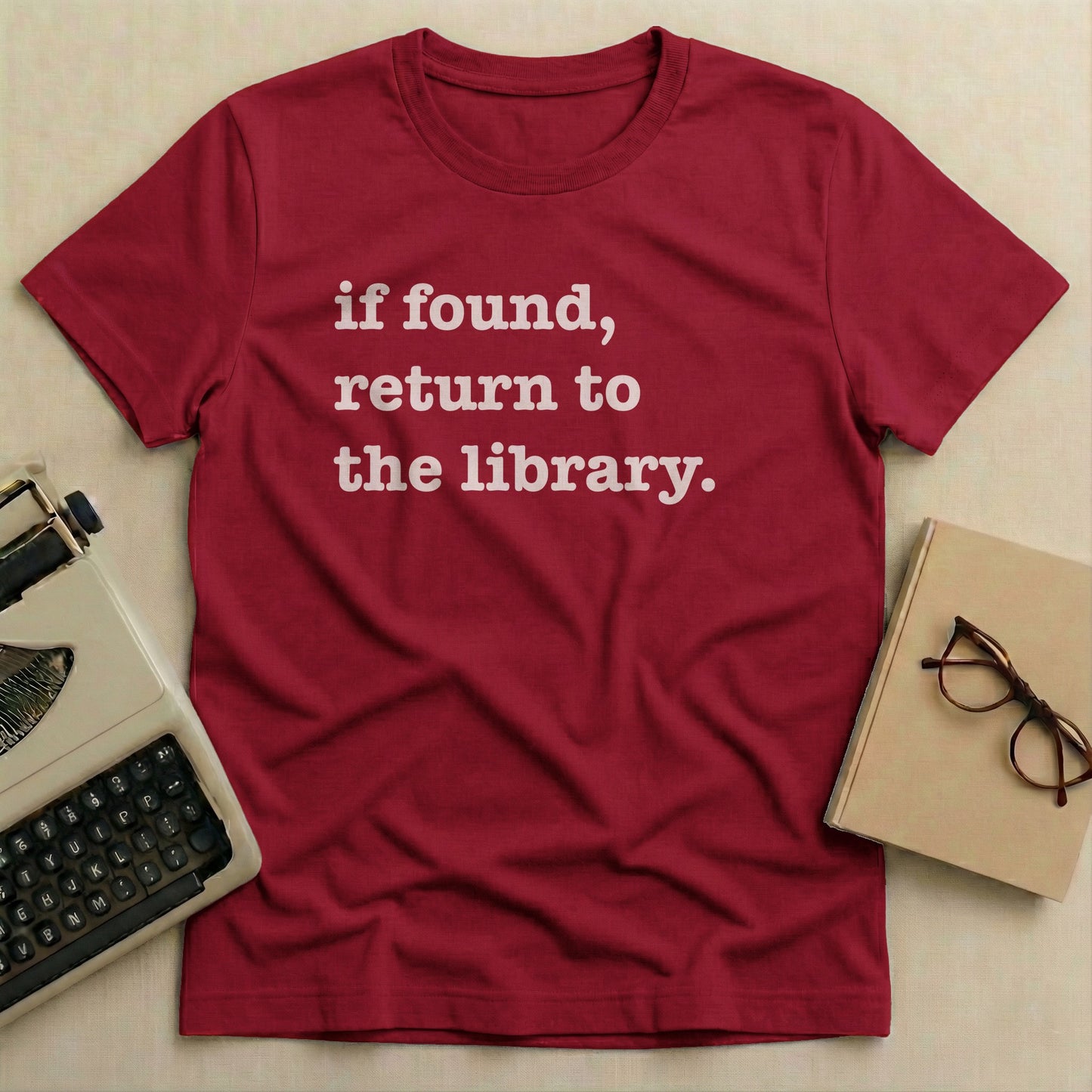 if found return to the library shirt