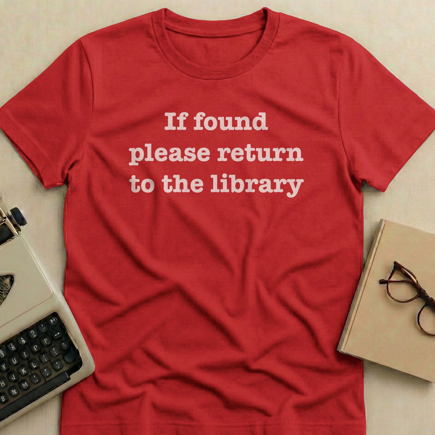 If found please return to the library shirt